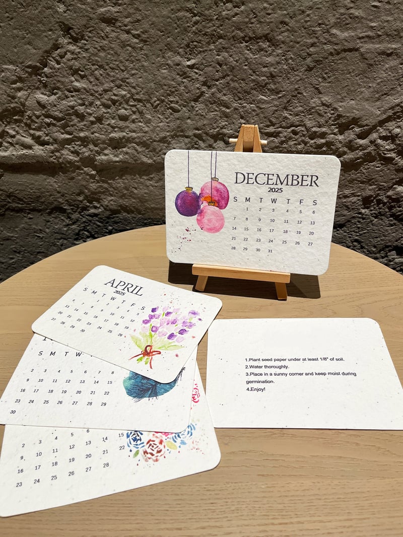 🌱Eco-Friendly Plantable Seed Calendar 2025